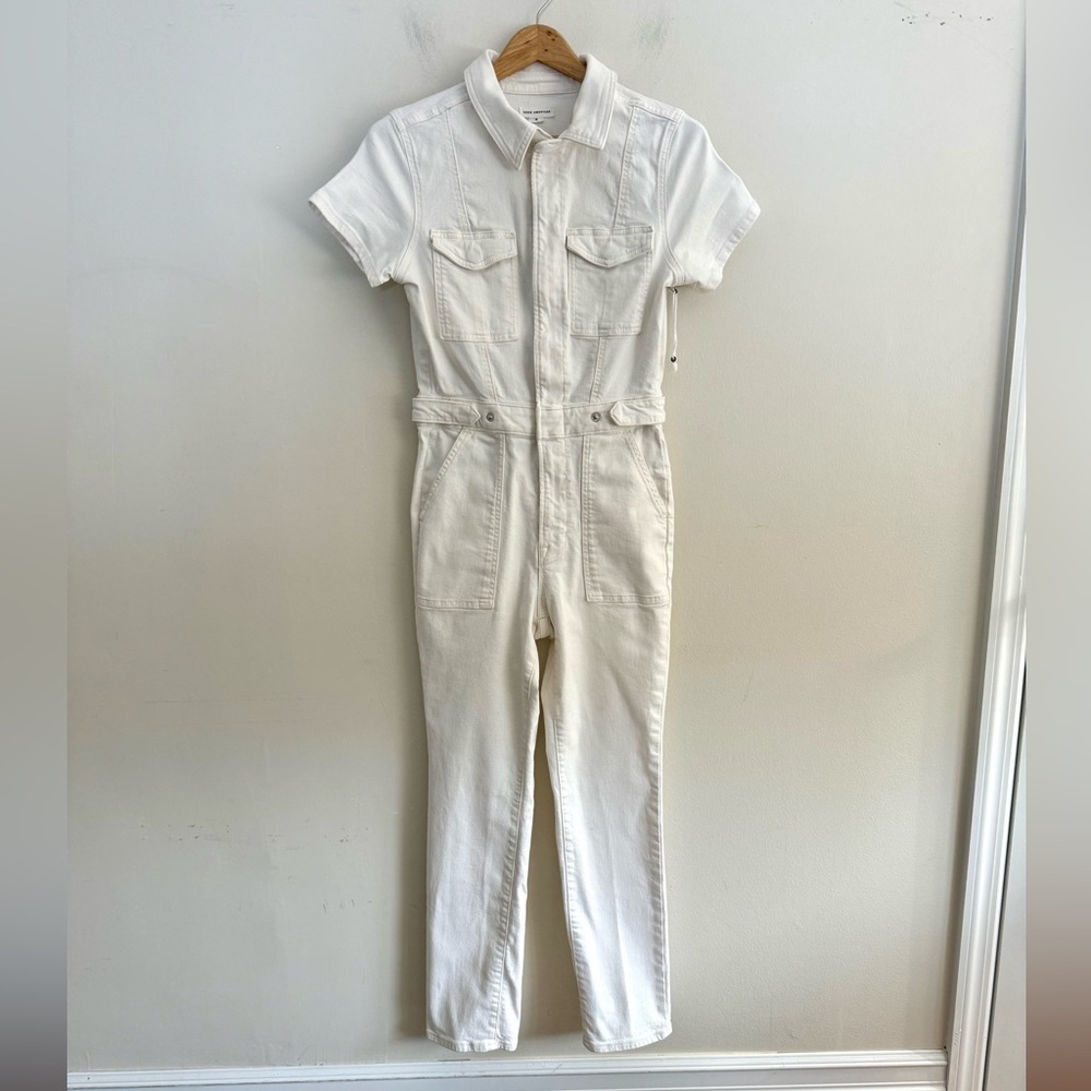 Good American Fit For Success Military Jumpsuit off white /Cream size Small - Picture 6 of 16
